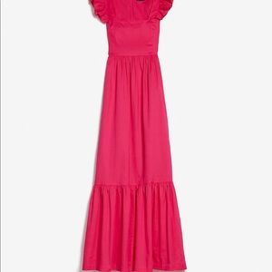 Express Ruffle Sleeve Maxi Dress Size M